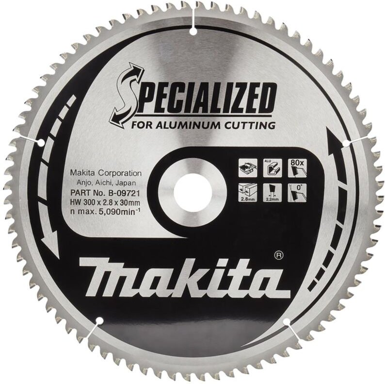 Sägeblatt für Aluminium 300 x 30 mm • 80 Zähne - Makita