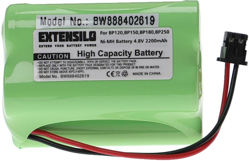 Extensilo - Akku kompatibel mit Uniden BC236XLT, BC245, BC-245SLT, BC245XLT, BC246XLT Funkgerät, Walkie Talkie (2200mAh,...