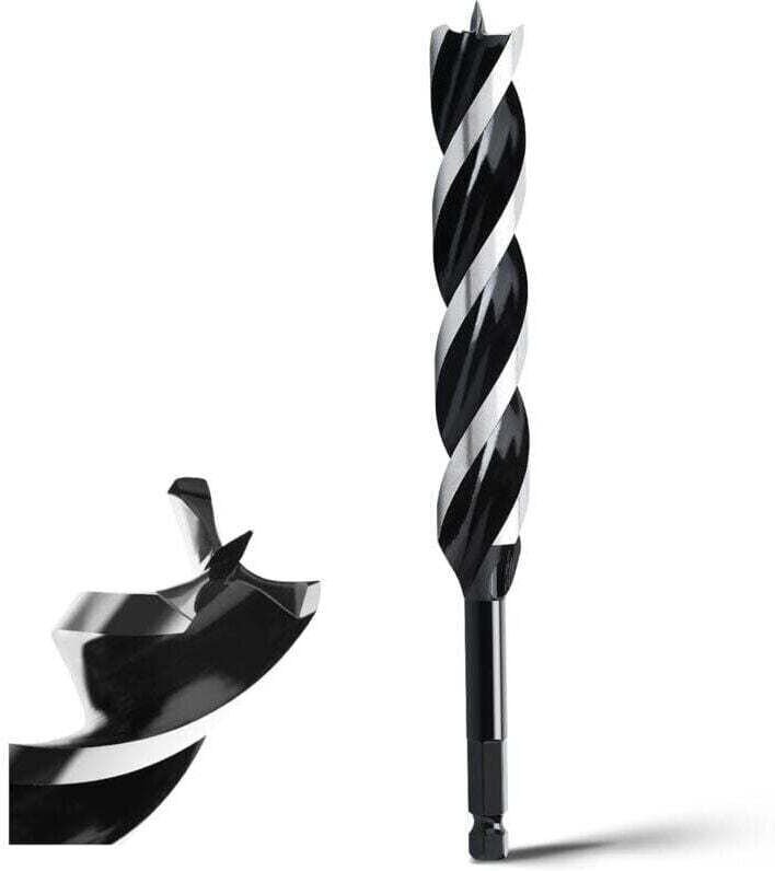 Spiralbohrer 20 x 230 mm für Weich- und Hartholz, mit Zentrierspitze und E 9,5 Schaft, 1 Stück