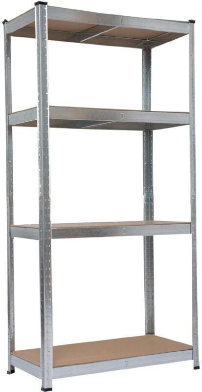 Garden Friend Regal 4 Fachböden aus Metall und MDF, Belastbarkeit 150 kg pro Boden, H 160 x B 80 x T 40 cm