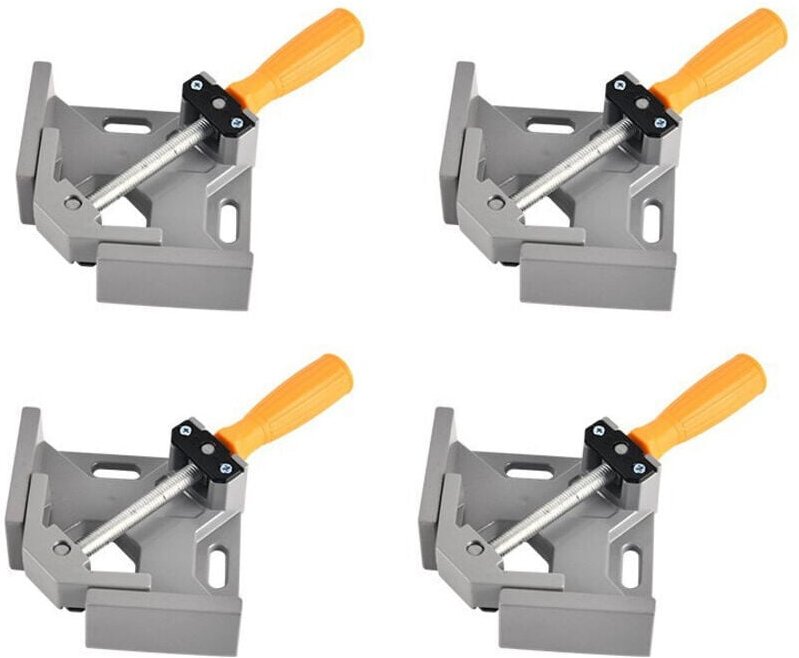 Stück 90°-Winkelklemme, Winkelschraubstock aus Aluminiumlegierung, Winkelschweißklemme mit verstellbarer Schwenkbacke, f...