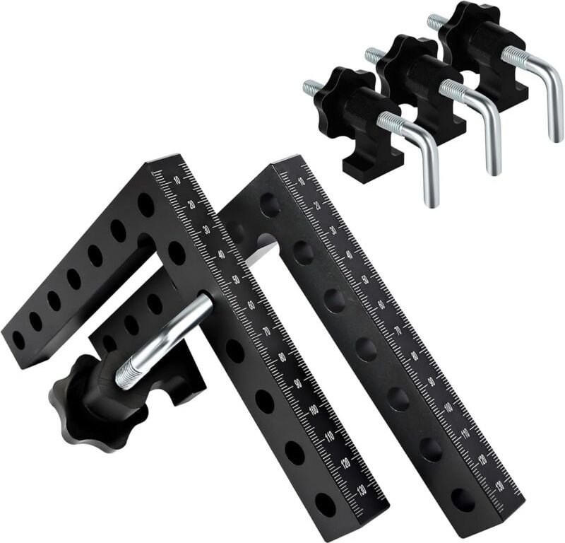 90-Grad-Winkel-Positionierungswinkelklemme, rechtwinklige Klemme aus Aluminiumlegierung, Tischler-Eckklemmwinkelwerkzeug...