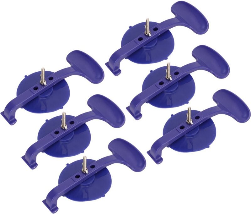 Zoternen - 6 Stück Saugnapfklemmen, starker Glas-Saugnapf, Windschutzscheiben-Reparatur-Klebewerkzeug für Auto und Zuhau...