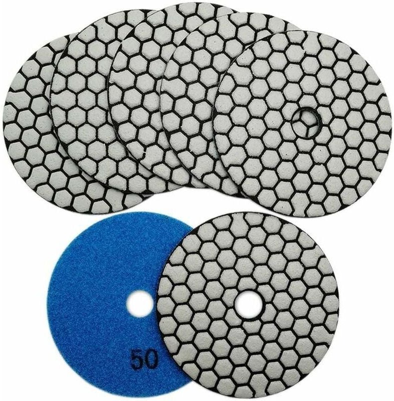 4"/100mm Diamantpolierscheiben, Trocken-Diamantpolierpads für Marmor, Granit, Stein, Beton (50)