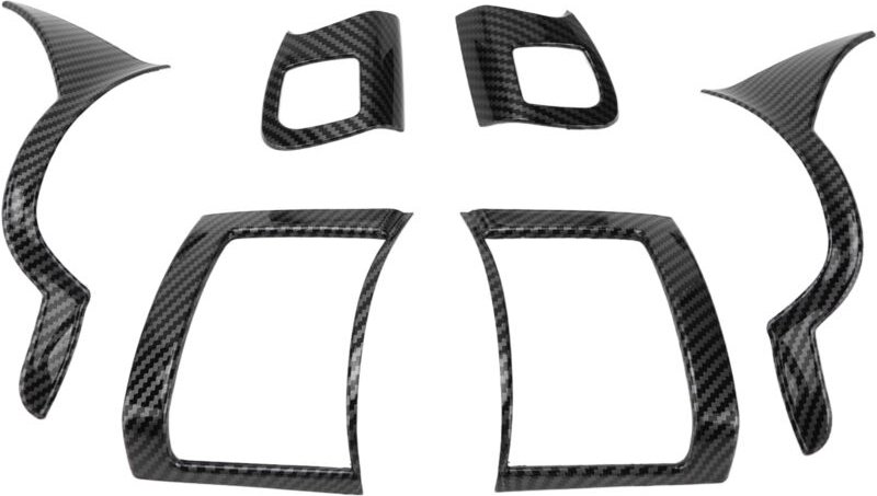 Acouto 6-teiliges Carbonfaser-Armaturenbrett-Lüftungsgitter für Schrägheckmodelle F55 F56 F57 2014-2021, Mittelkonsolen-...