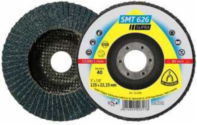 Klingspor SMT 626 Schleifmopteller 180 x 22,23 mm Korn 40 gewölbt