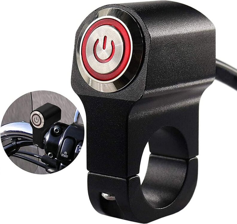Ersandy - Stück 12 v Motorrad atv 22 mm (7/8 Zoll) Lenkerknopfschalter Warnblinkschalter Bremse Nebelscheinwerfer Ein Au...