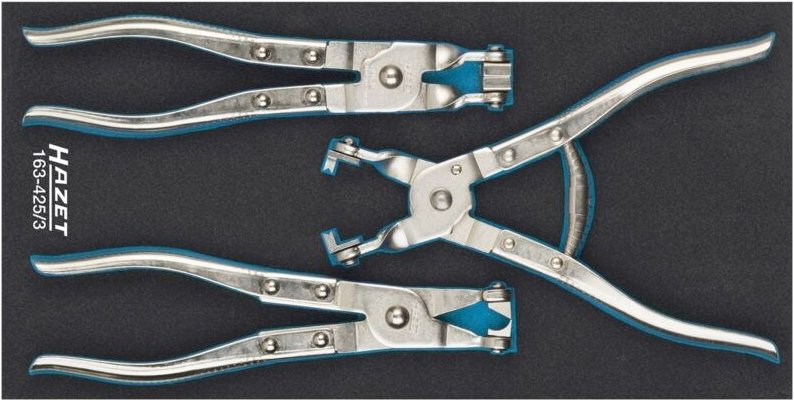 Schlauchschellenzangen-Satz 163-425/3 Anzahl Werkzeuge: 3 - Hazet