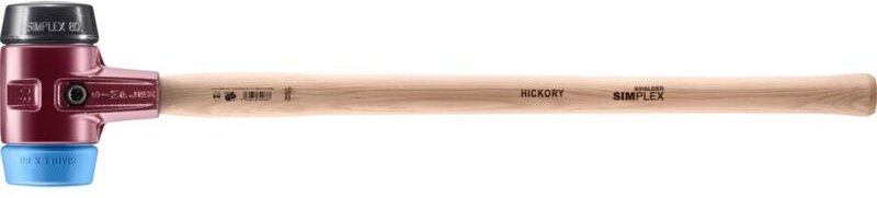 SIMPLEX-Vorschlaghammer, TPE-soft / Gummikomposition mit Tempergussgehäuse und Hickorystiel D=80 mm 3012.081