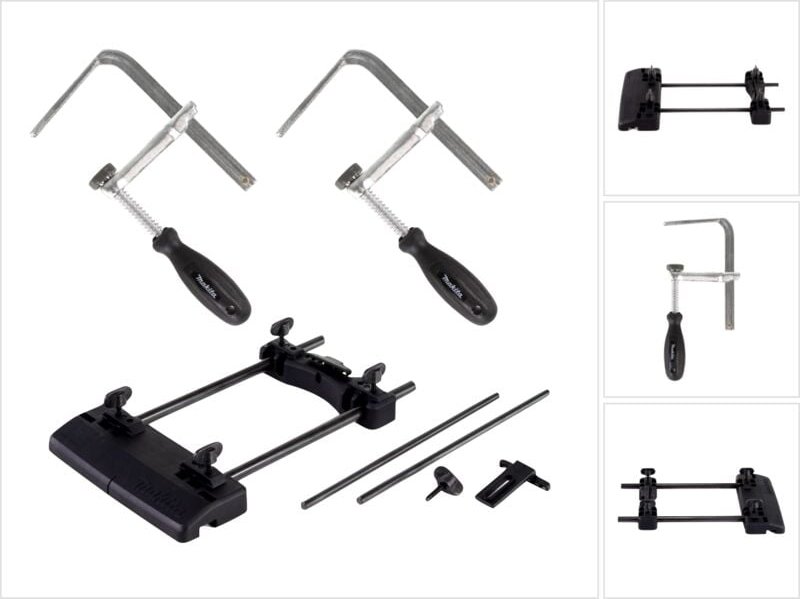 Führungsschienen Adapter ( 194579-2 ) + 2x Schraubzwinge ( 194385-5 ) für Fräse rp drt - Makita