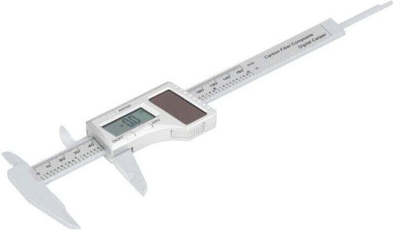 Solarbetriebener Kunststoff-Messschieber 0-150 mm mit elektronischer Digitalanzeige für technische Vermessungswinkelmess...