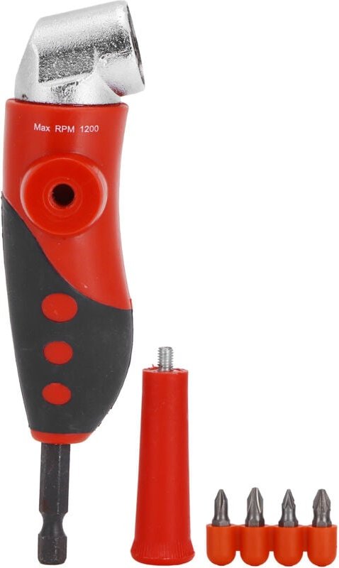 105°-Winkeladapter, Elektroschrauber, 105°-Winkelbohreradapter, für 1/4 Zoll (6,35 mm / 0,25 Zoll) Universal-Winkelschra...