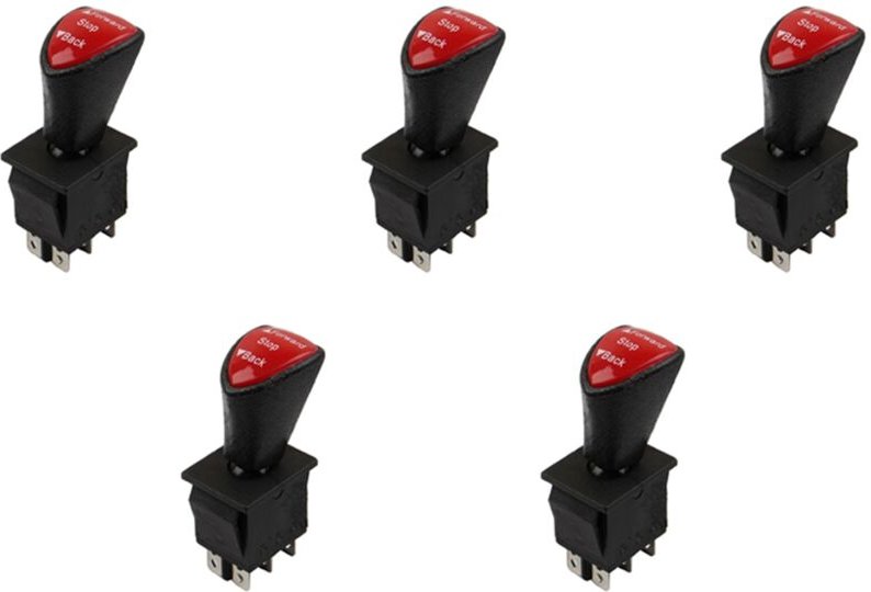 Tlily - 5X Vorwärts-Stopp-Rückwärts dpdt 6Pin Verriegelung Schiebe Wippschalter Rocker KCD4-604-6P Auto Schalter