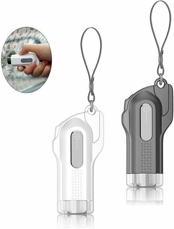 2 Pièces Porte-Clés Outil De Sauvetage, Brise-Vitre, Coupe-Ceinture ,Marteau Urgence Pour Voiture, Verre Trempé à Tête E...