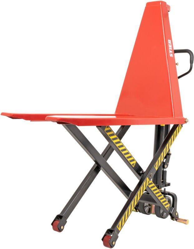 Scheren-Hubwagen, 1000 kg Traglast, 800 mm Hubhöhe, manueller Quicklift für doppelte Hubgeschwindigkeit, Gabellänge 1140...