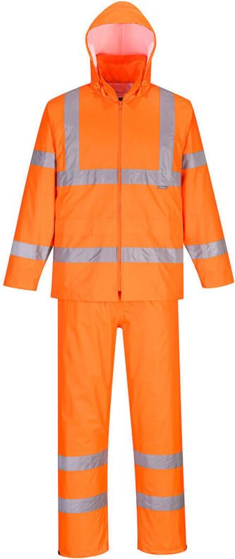 Regenponcho zum Aufrollen Hochsichtbarkeit Farbe: Orange Größe S - Portwest