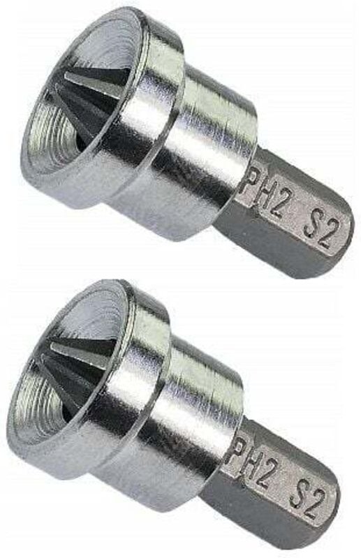 2er-Set Spezial-Schraubendreherbits für Trockenbau/Placo/PH2x25mm 1/4'' für PH2-Kreuzschlitzschrauben – Eisenwaren/Handw...