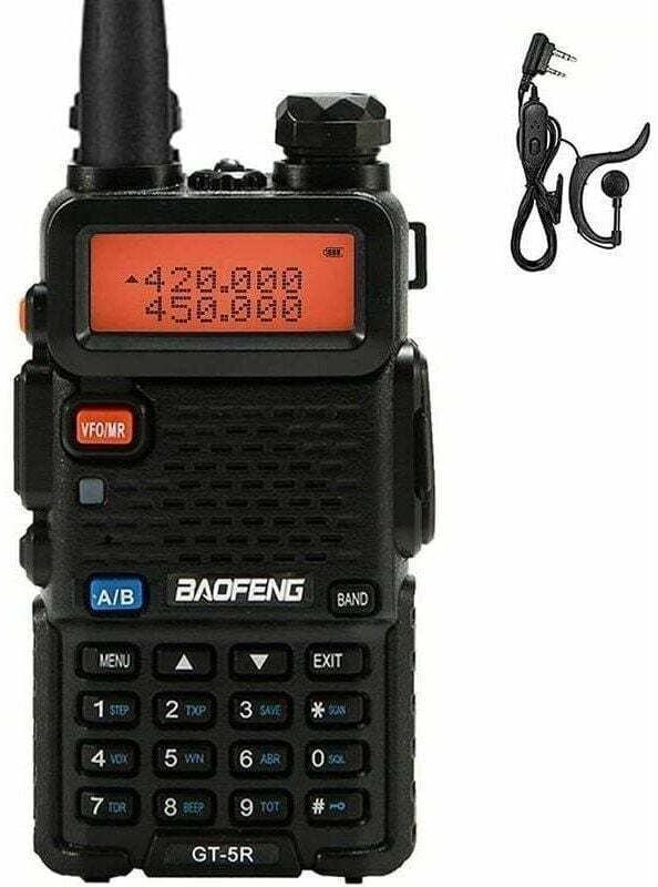 BAOFENG UV-5R Walkie-Talkie – 400–520 MHz FM-Transceiver, 5 W – Dual-Display, wiederaufladbar + Ohrhörer – Kommunikation...