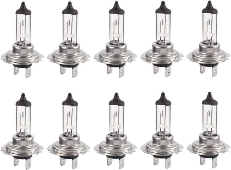 10 Stück LED-Halogenbirne 12 v H7 55 w, langlebige warmweiße Glühbirne Fern-/Abblendlicht für Auto