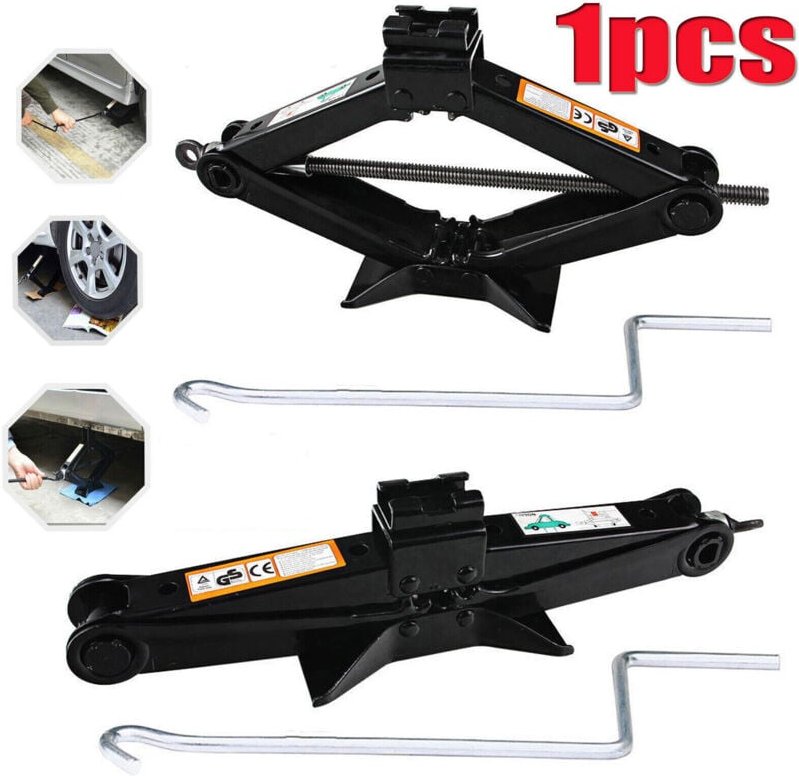 Dayplus - Scherenwagenheber Auto Wagenheber 2000kg 2tonne Scherenwagenheber mit Handkurbel