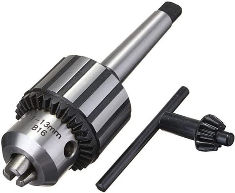 Hochleistungs-Bohrfutter, 1/2 Zoll Kapazität, mit MT2 Morsekegel 2 Werkzeughalter und K32-Schlüssel (MT2-B16 -13 mm)