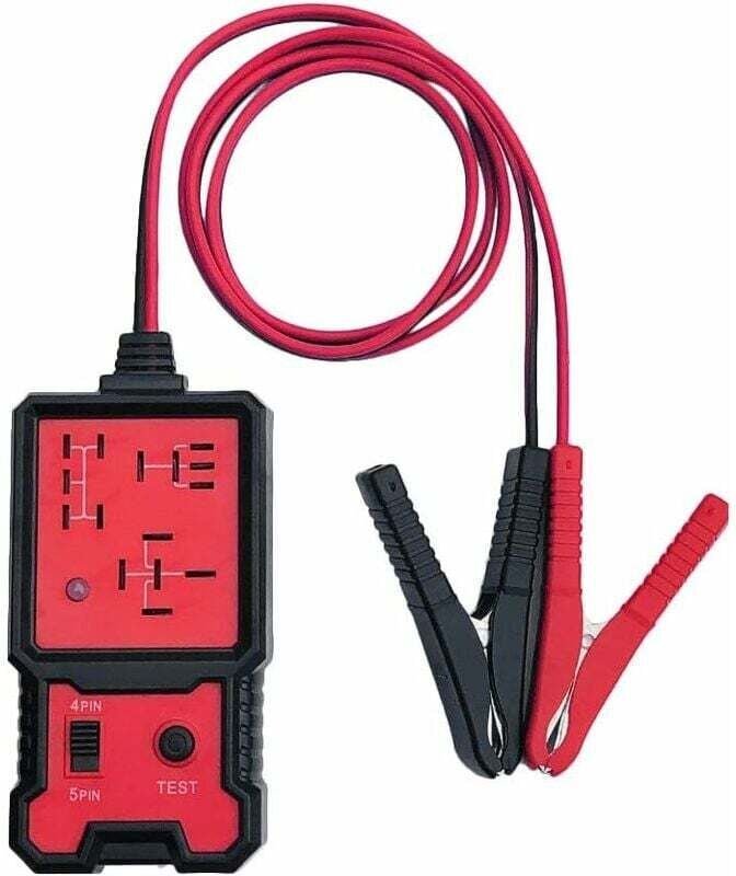 12V Kfz-Elektronikrelais-Tester, Batterieprüfer mit Klemmen, Kfz-Relais-Diagnosegerät