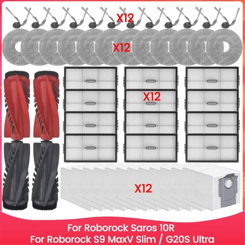 Für Saros 10R / S9 MaxV Dünne G20S Ultra Zubehör Pinsel Hepa-Filter Mopp Tuch Staubbeutel Ersatzteile