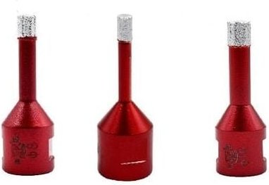 SNQ - 3 stücke 6mm/8mm/10mm Vakuumgelötete Diamantbohrer Kernbohrer mit M14-Gewinde zum Trockenbohren von Porzellanflies...