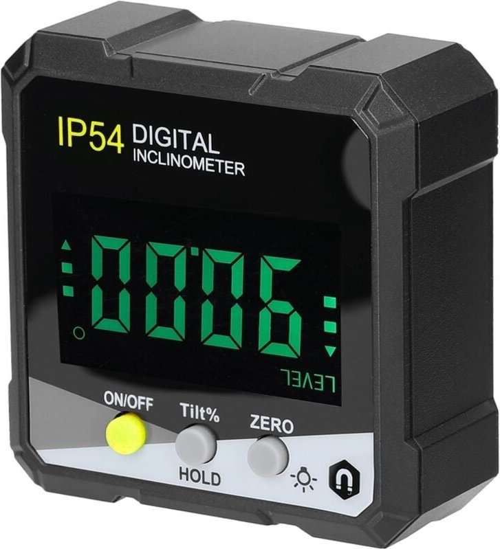 IP54 4X90° Tragbarer Digitaler Neigungsmesser, LCD-Hintergrundbeleuchtung, Digitaler Winkelmesser, Neigungsmesser, Digit...