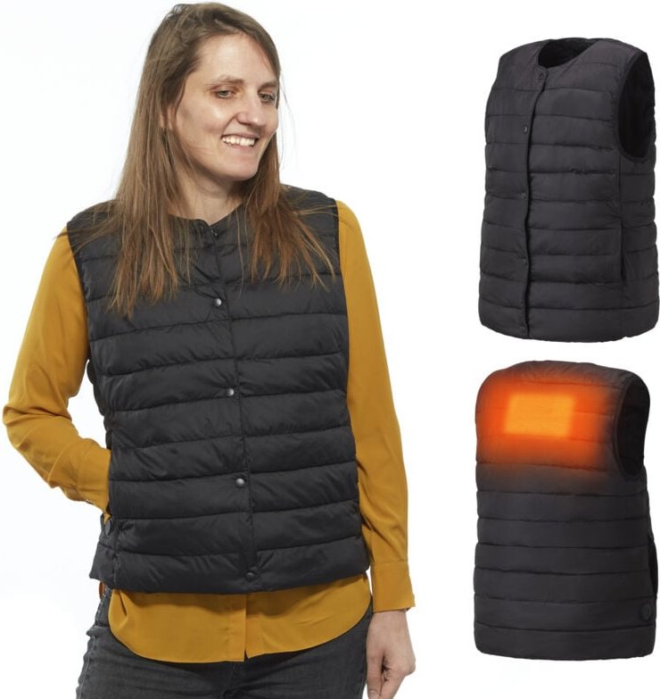 Woozoo, Beheizbare Weste / Heizweste, L, Damen, 4 Heizstufen von 38 bis 53° C, Leicht & fein fÃr hohen Komfort, Sport, A...