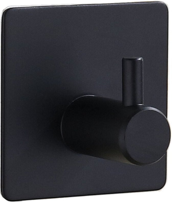 Linghhang - 4er-Pack selbstklebende Handtuchhaken aus Edelstahl zum Aufhängen von Handtüchern und Kleidung (schwarz)