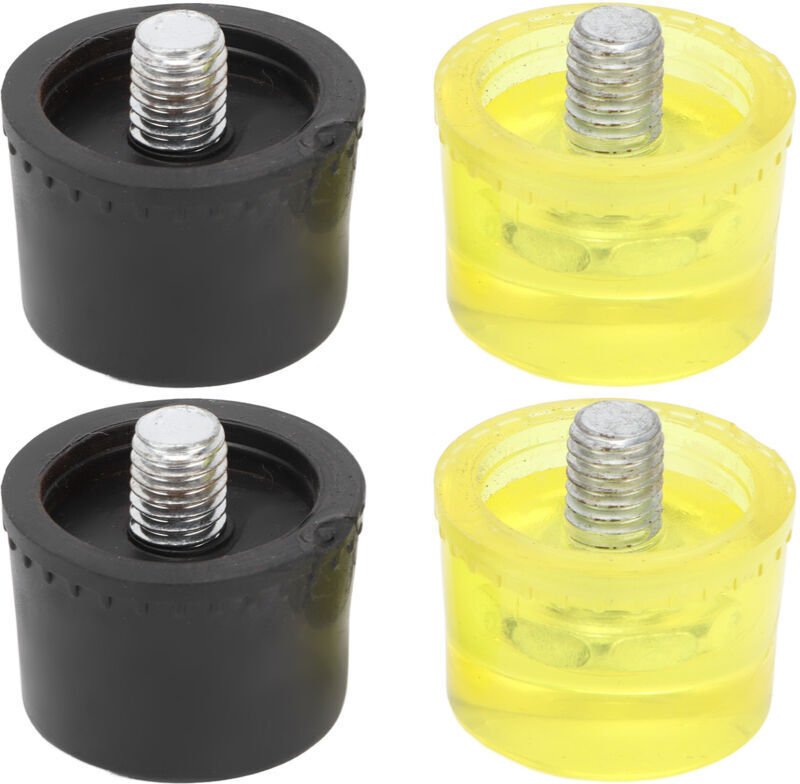 Pissente Set mit 2 Ersatz-Hammerspitzen, Gummischlagkopf, Schlägelzubehör, Hammer-Ersatzteile mit M10x1 Gewinde zur Mont...