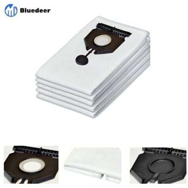 FOREHILL 5er-Pack Staubsaugerbeutel für Kärcher 2.889-154.0 NT 30/1 30L Bluedeer