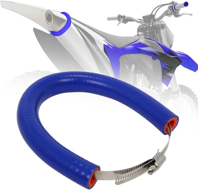 Universeller Motorradschalldämpfer, Durchmesser 90-145 mm, mit verstellbarem Schutzring, kompatibel mit den Modellen YZ,...