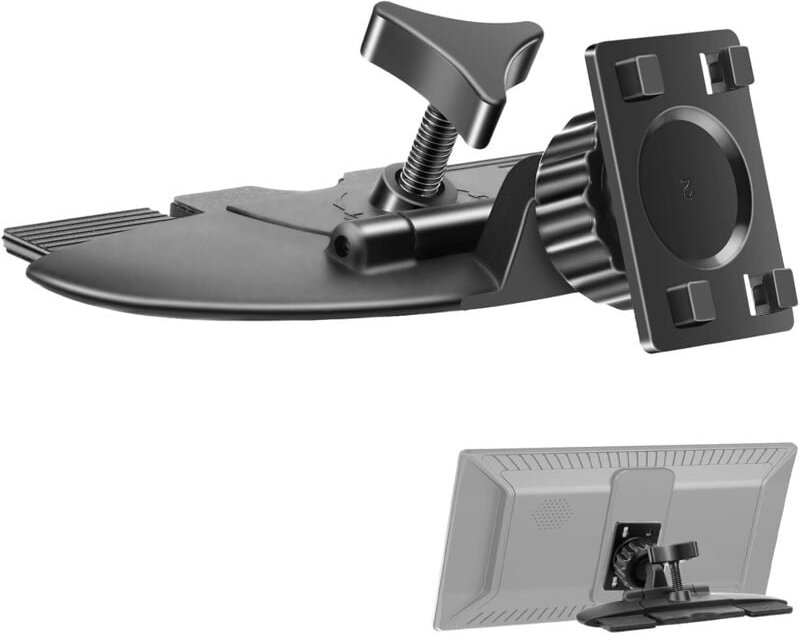 CD-Player-Halterung kompatibel mit CarPlay-Bildschirmen, 360°-Drehung, Auto-GPS-Halterung kompatibel mit den meisten 7- ...