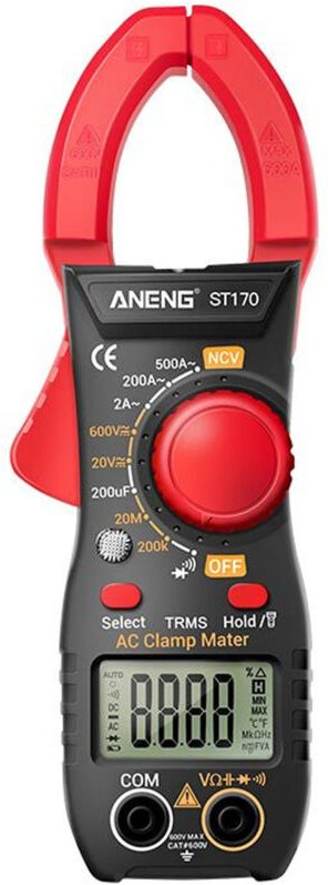 Digitaler Stromzangenmessgerät Digitaler Multimeter-Zange, Multifunktionaler AC/DC NCV Strommesser, Elektriker-Bastelwer...