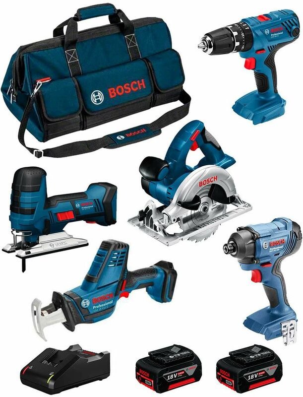 Kit 18V BK501BAG (gsa 18 v-li c + gst 18 v-li s + gks 18 v-li + gsb 18V-21 + gdr 18V-160 + 2 x 4,0 Ah + GAL18V-40 +Tasch...