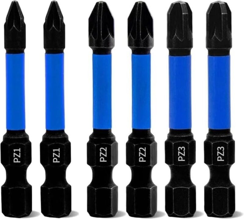 Professional PZ1 PZ2 PZ3 Schraubendreher Bits Set 50mm Länge 10 Stück Pozidriv Magnetischer Schlagschrauber Bit-Sortimen...