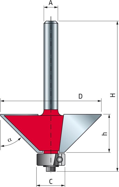 Fasenbohrer - Ø25,4 H25,4/73,7 AL8 Z2 - F03FR01904 -40-09808P - Freud