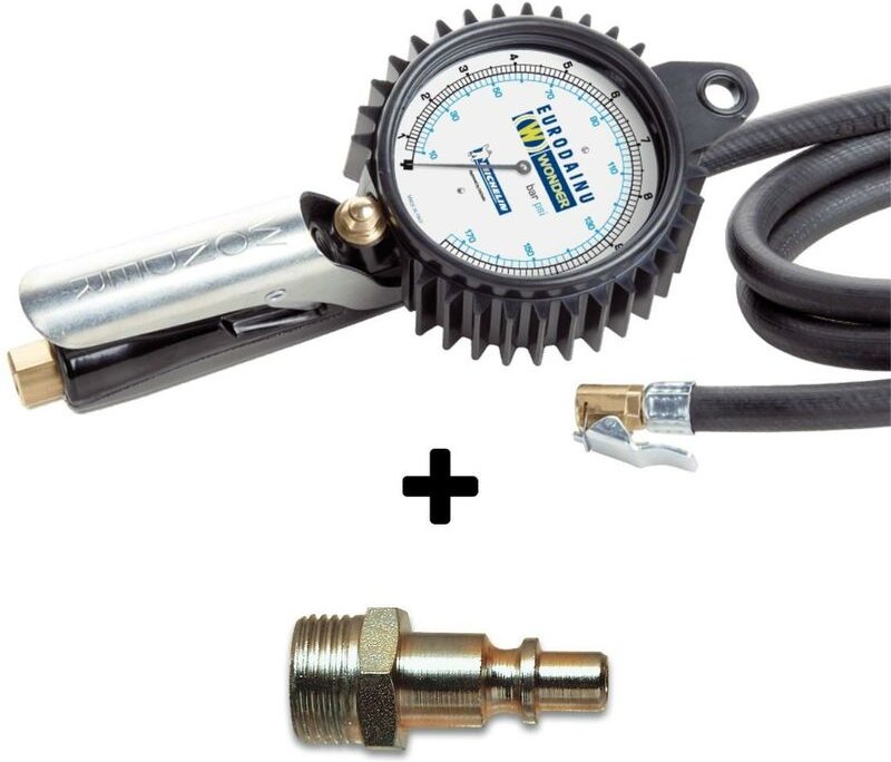 Wonder - reifendruckpistole manometer druckluftpistole 1991 bar psi + 1/4' ita