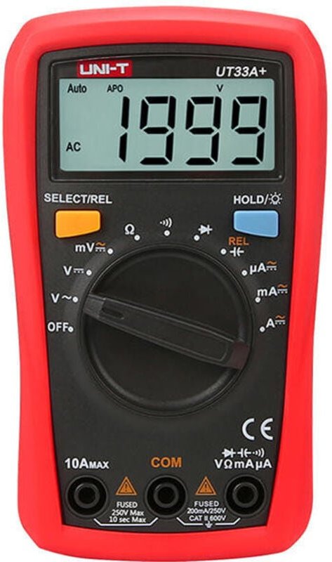 Digital-Multimeter 600Vdc/ac 10Adc/ac Autorango UT33A+