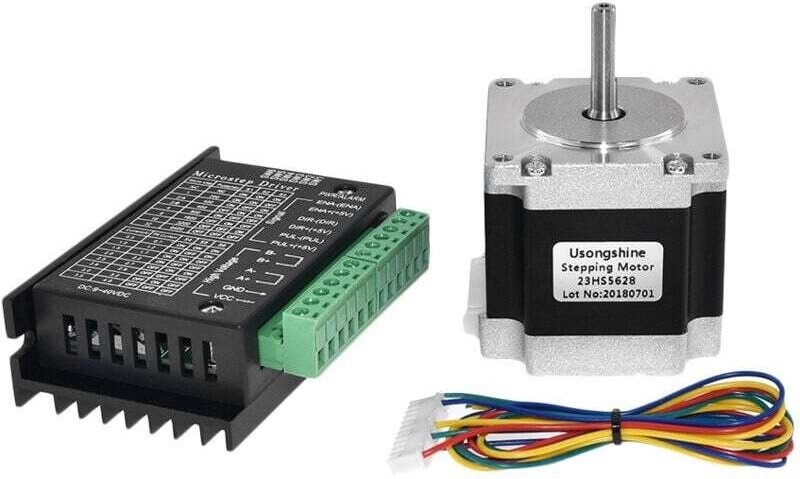 Nema 23 23HS5628 57 2,8A Schrittmotor mit TB6600 NEMA17 Treiber für CNC- und 3D-Drucker-Steuerungsteile (8,0 mm)