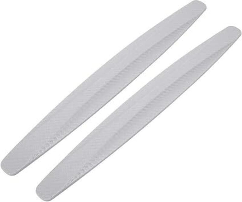 Shining House - 4er-Pack Universal-Gummi-Antikollisionsstreifen-Auto-Stoßstangenaufkleber – Weiß