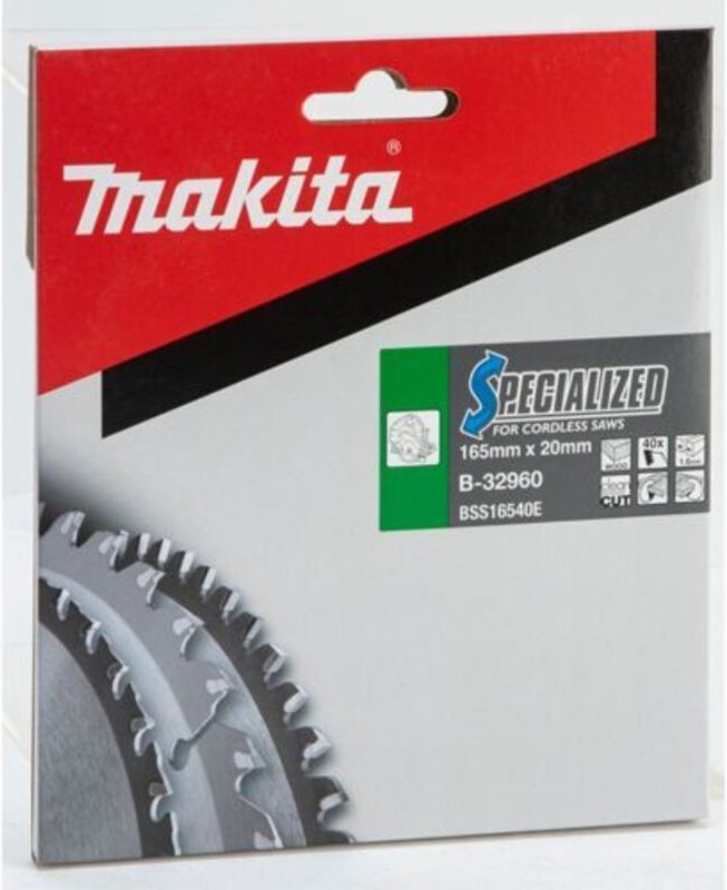 Zubehör - Sägeblatt Holz, 165x20 mm, 40 Zähne B-32960 - Makita
