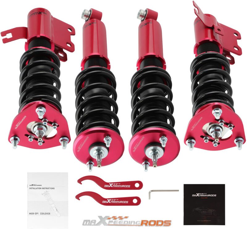 Maxpeedingrods - 24-Wege-Dämpfung einstellbares Gewindefahrwerk for Nissan S13 Silvia 180SX 240