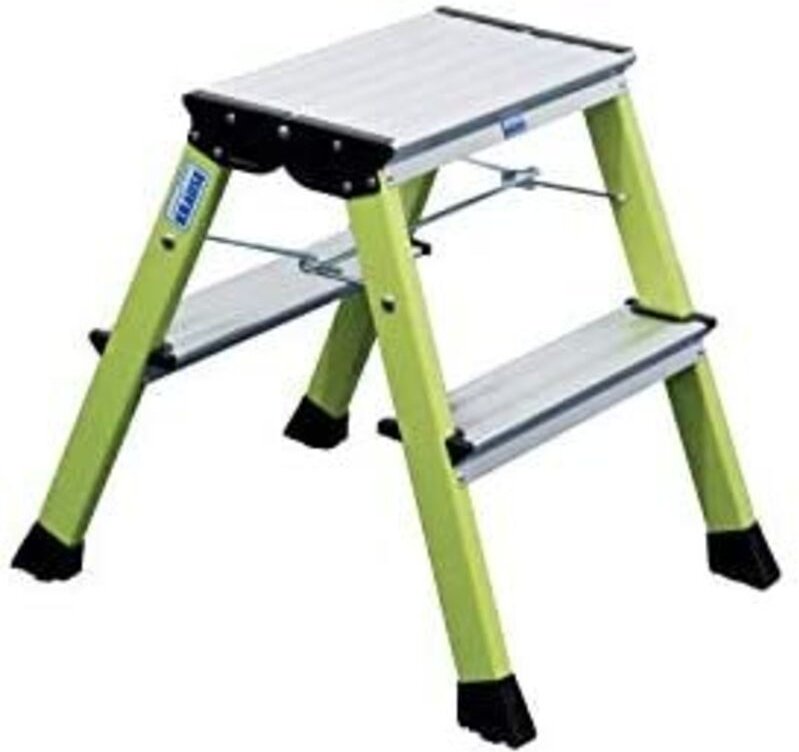 Krause - Aluminium-Klapptritt monto Rolly grün 2,45 m Trittleiter