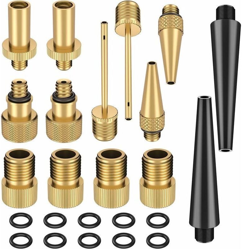 Fahrradpumpenadapter, Ventiladapter-Kit, reines Kupfer, Fahrradventil, Autoventil, kein Luftleck, kein Verblassen, DV AV...