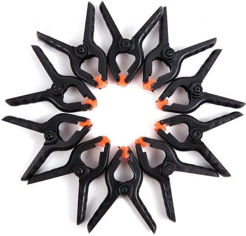 Set mit 10 Kunststoff-Federklemmen, Öffnungsweite bis zu 4,7 cm, Klemmclips für Dekoration, Holzbearbeitung und Fotostud...