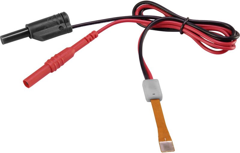 Voltcraft - MB-702 Batterie Messadapter - gerade Schwarz, Rot