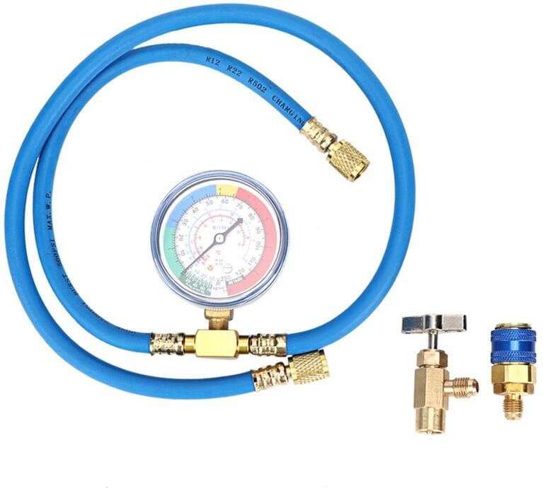 Ej.Life R134A-Nachfüllmessschlauch, Kanülenhahn, Kältemittel-Laderohr